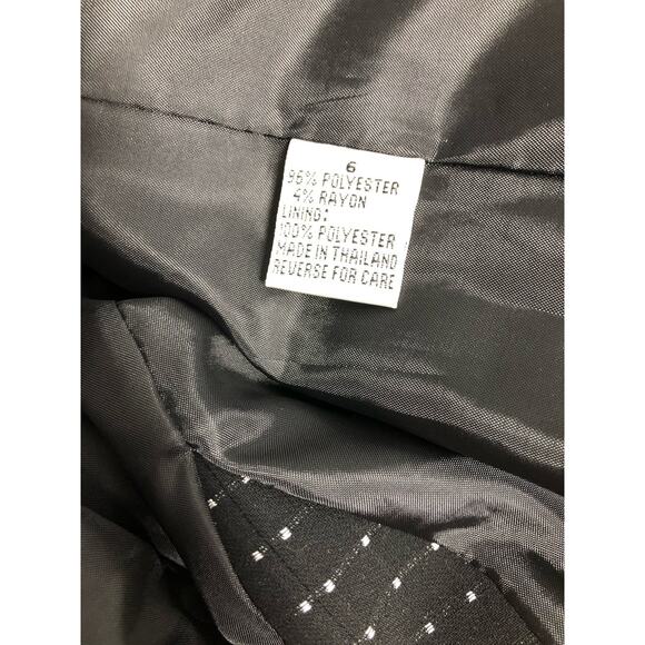 Dress Barn Woman Jacket Coat Black & White 6 Pockets Long Sleeve Clueless Preppy - Picture 8 of 11